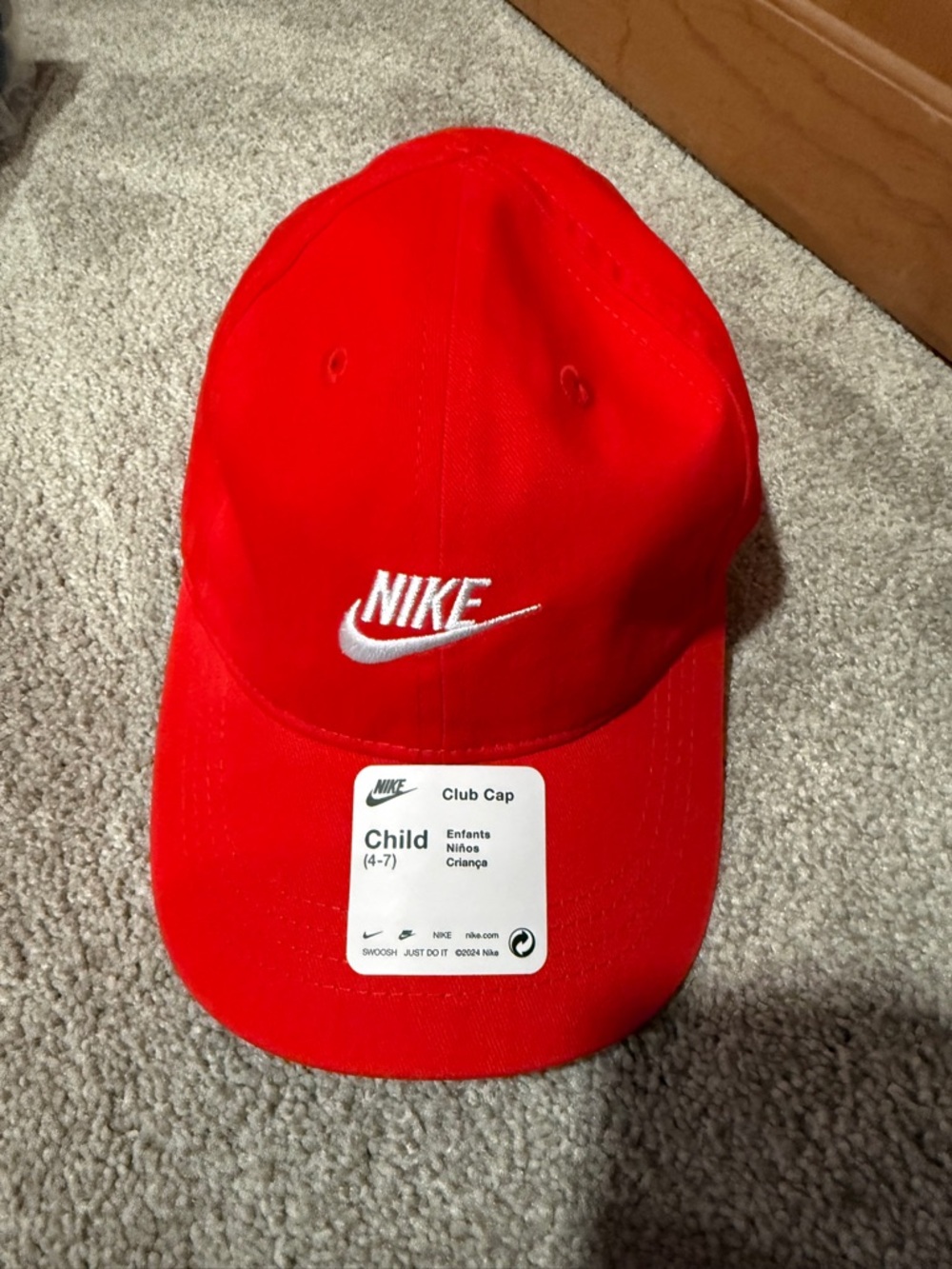 New Childs Red Nike Hat (4-7)